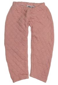 Růžové prošívané zateplené tepláky Lily & Dan