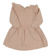 Světlerůžové svetrové šaty s volánky George 