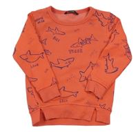 Červená mikina se žraloky George 