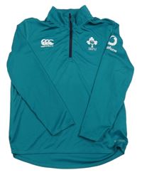 Zelená funkční sportovní mikina s potiskem Canterbury