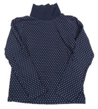 Tmavomodré triko s puntíky a rolákem Blue Seven