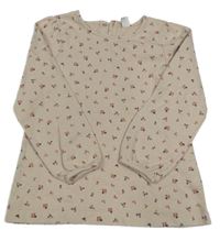 Světlerůžová vzorovaná tunika s kytičkami Topolino 