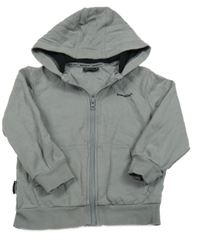 Šedá propínací mikina s kapucí Bekkin 