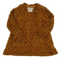 Skořicová žinylková svetrová tunika Rachel Zoe 