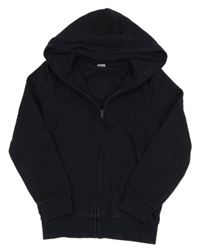 Černá propínací mikina s kapucí Tu