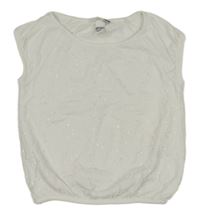 Bílé tričko s výšivkou H&M