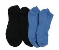 2x - Modré + černé ponožky vel. 37-39