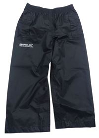 Černé šusťákové nepromokavé outdoorové kalhoty s logem REGATTA