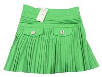 Zelená skládaná sukně s gombíky/kamínky Jolie Angel