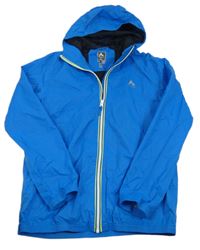 Cobaltově modrá kostkovaná šusťáková funkční jarní bunda s kapucí McKinley