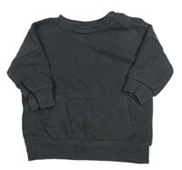 Tmavošedá oversize mikina s kapsou Next