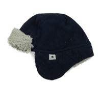 Tmavomodrá fleecová zateplená beranice s hvězdičkou George