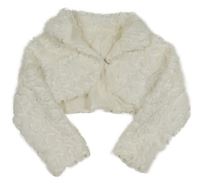 Bílé chlupaté podšité bolérko Zarmino