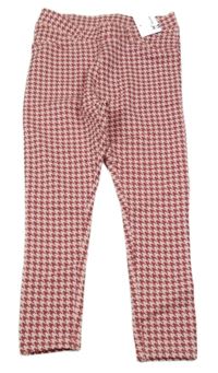 Nové - růžovo-vínové vzorované tregíny dopodopo