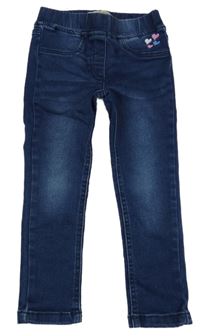 Tmavomodré riflové džegíny se srdíčky POCOPIANO