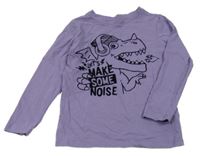 Fialové triko s dinosaurem C&A