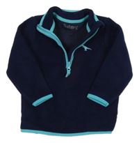 Tmavomodrá fleecová mikina s dinosaurem Nutmeg