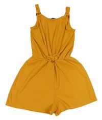 Hořčicový žebrovaný letní overal PRIMARK