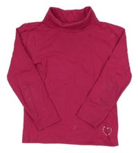 Malinový rolák se srdíčkem z kamínků YD