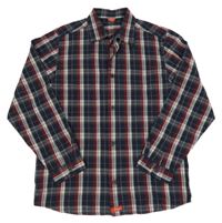Tmavomodro-červeno-bílá kostkovaná košile S. Oliver