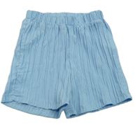 Modré žebrované kraťasy SHEIN
