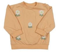 Světleoranžová mikina s kytičkami Nutmeg