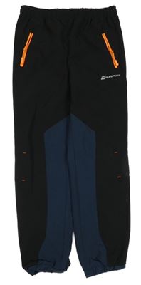 Černo-tmavomodré cuff softshellové kalhoty WOLF