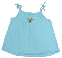 Tyrkysový crop top s číslem Studio