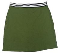Khaki žebrovaná elastická sukně George