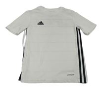 Bílé sportovní funkční tričko s logem Adidas
