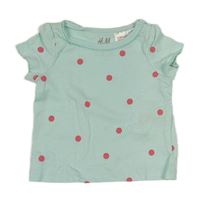 Mátové puntíkaté tričko H&M