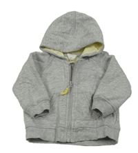 Šedá melírovaná propínací mikina s kapucí H&M