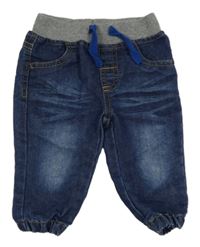 Modré cuff rifle s úpletovým pasem C&A