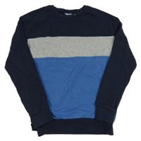 Tmavomodro-šedo-modrá mikina Pepperts