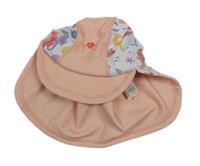 Růžovo-bílá UV kšiltovka s mořskými živočichy a rybkami Fat Face