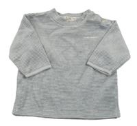 Šedá melírovaná žebrovaná sametová mikina Mexx