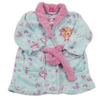 Světlemodrý chlupatý župan s Disney princeznami a motýly Disney