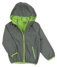 Šedá melírovaná softshellová bunda s kapucí Kiki&Koko