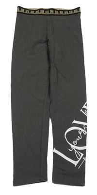 Tmavošedé legíny s nápisem Matalan