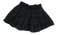 Černo-bílá kostkovaná sukně