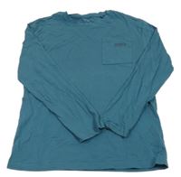 Petrolejové triko s kapsou s nápisem C&A