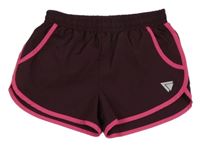 Vínové šusťákové kraťasy TCM