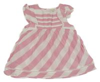 Růžovo-bílá pruhovaná tunika Vertbaudet