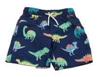 Tmavomodré plážové kraťasy s dinosaury M&S