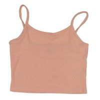 Světlerůžový žebrovaný crop top River Island