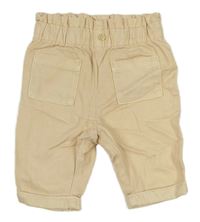 Béžové lehké rifle s kapsami H&M