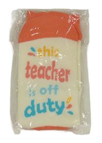 Nové - smetanovo-oranžové ponožky s nápisy 