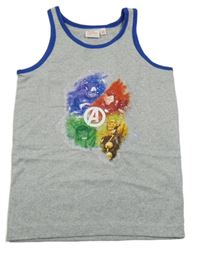 Tmavošedý nátělník s Avangers 