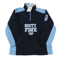 Nové - tmavomodro-modrá fleecová mikina s nápisem C&A