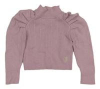 Lila lehký svetr s nařasenými rukávy River Island